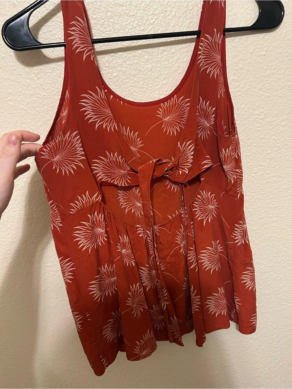 Madewell Red Floral-Print Scoop Tank Top